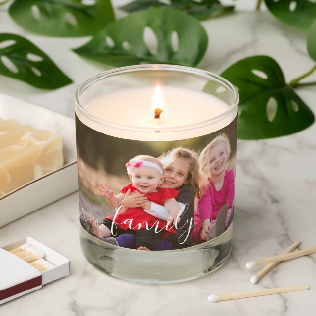 Family Photo Scented Candle (Lit)