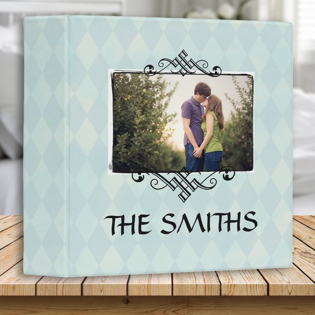 Family Photo Scrapbook Album | Blue Argyle 3 Ring Binder (Creator Uploaded)