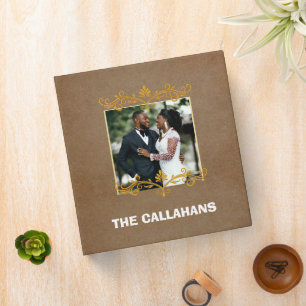 Family Photo Scrapbook Album•Celestia Brown 3 Ring Binder