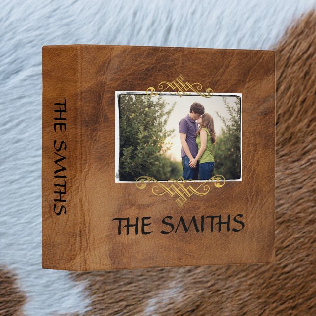 Family Photo Scrapbook Album Faux Leather 3 Ring Binder (Creator Uploaded)