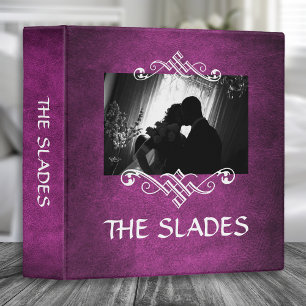 Family Photo Scrapbook Album•Magenta Pink 3 Ring Binder