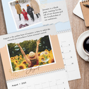 Family Photo Scrapbook Gift Keepsake Calendar