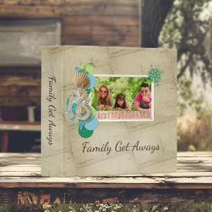 Family Photo Scrapbook Nautical Trip Journal 3 Ring Binder