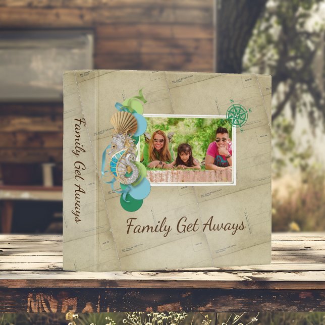 Family Photo Scrapbook Nautical Trip Journal 3 Ring Binder (Creator Uploaded)