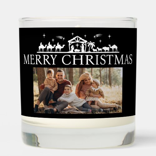 Family Photo Simple Nativity Religious Christmas Scented Candle