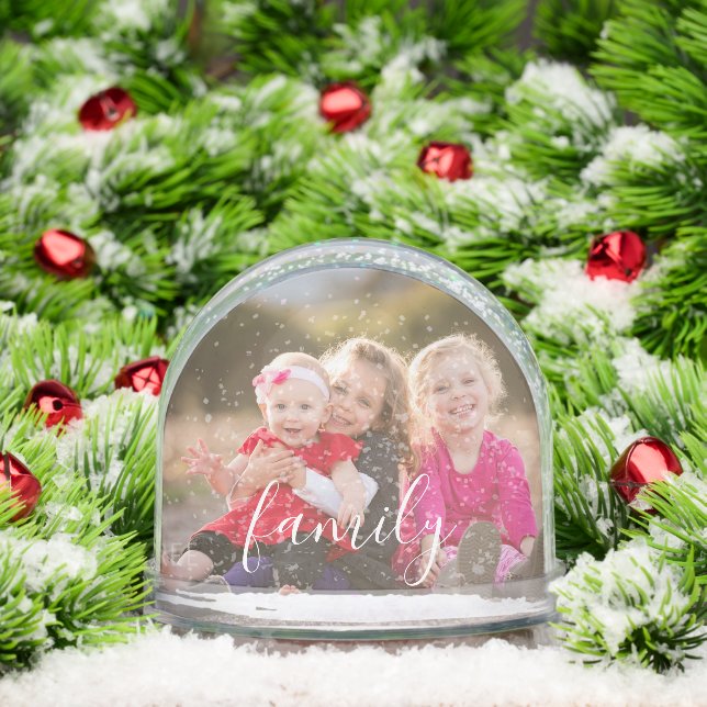 Family Photo Snow Globe (Christmas)