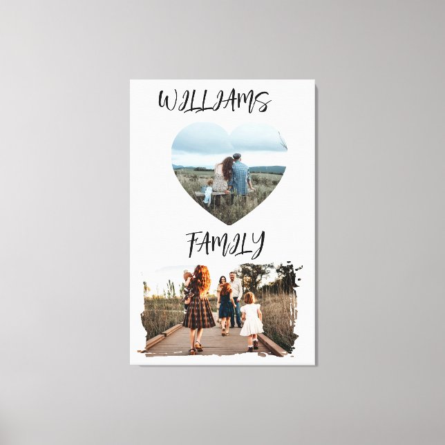 Family Photo Stretched Canvas Print (Front)