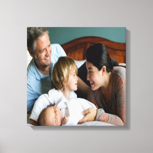 Family Photo Stretched Canvas Print