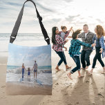 Family photo summer beach cruise vacation crossbody bag<br><div class="desc">Personalize and add your photo of your family,  kids,  wife,  girlfriend or pet. Perfect for an unique gift! 
The photo shows a photo from a family summer vacation and a day at the beach.</div>