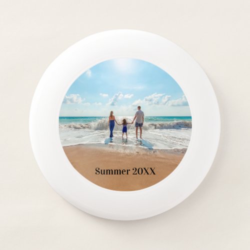Family photo summer travel beach Wham_O frisbee