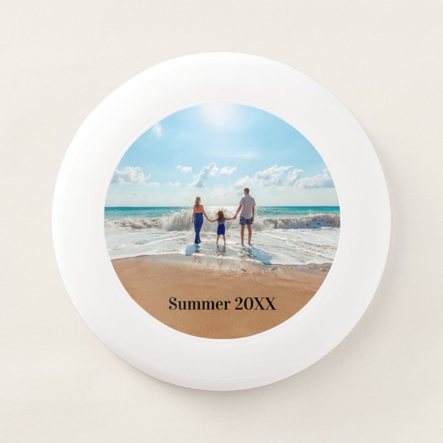 Family photo summer travel beach Wham-O frisbee (Front)
