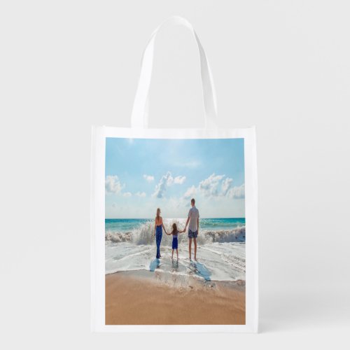 Family photo summer vacation travel grocery bag