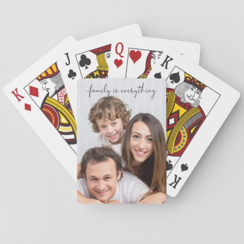 Family Photo Template Heartwarming Poker Cards