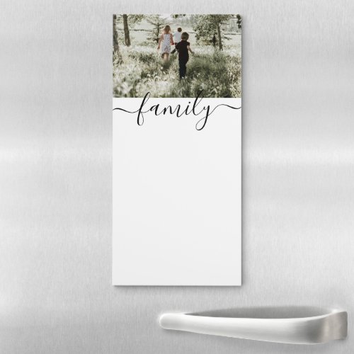 Family Photo Template Personalized Magnetic Notepad