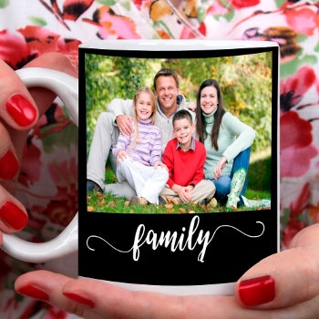 Family Photo Template Photo Mugs by idesigncafe at Zazzle