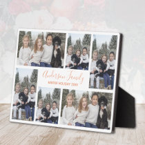 Family Photo Template White Rose Gold Plaque