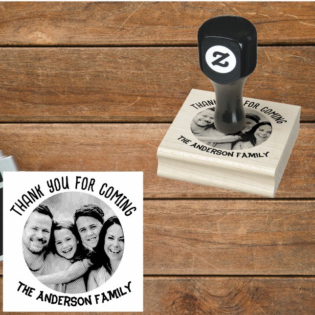 Family Photo Thanksgiving Party Favor Rubber Stamp (Creator Uploaded)