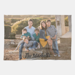 Family Photo Trendy design Kitchen Towel