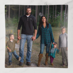 Family Photo Trinket Plate Tray