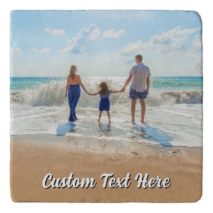 Family Photo Trivet Personalized Text