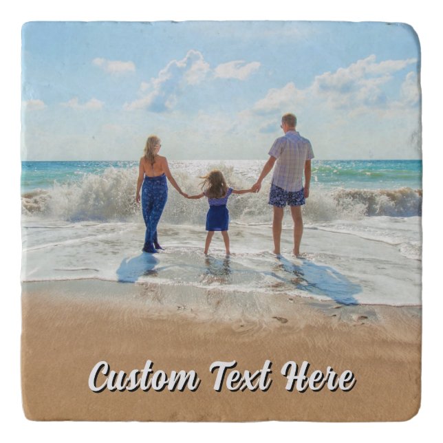 Family Photo Trivet Personalized Text (Front)