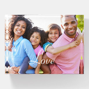 Family Photo Typography Paperweight