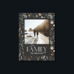 Family photo watercolor botanical elegant modern canvas print<br><div class="desc">Family photo watercolor botanical elegant canvas. Ideal wedding,  anniversary,  birthday or Christmas gift</div>