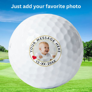 Family Photo Your Message Date Golf Balls