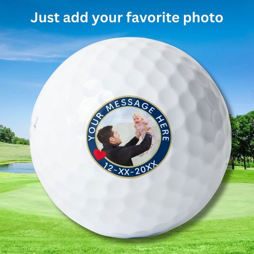 Family Photo Your Message Date Golf Balls