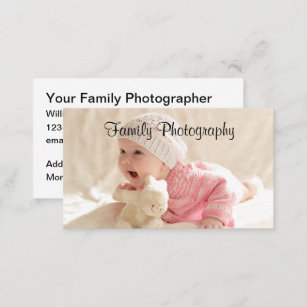 Family Photographer Double Side Business cards