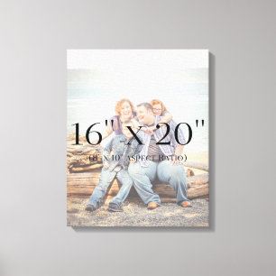 Family Photos 16x20 TEMPLATE Canvas Print