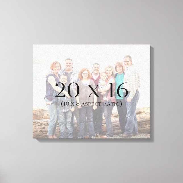 Family Photos 20x16 TEMPLATE Canvas Print (Front)