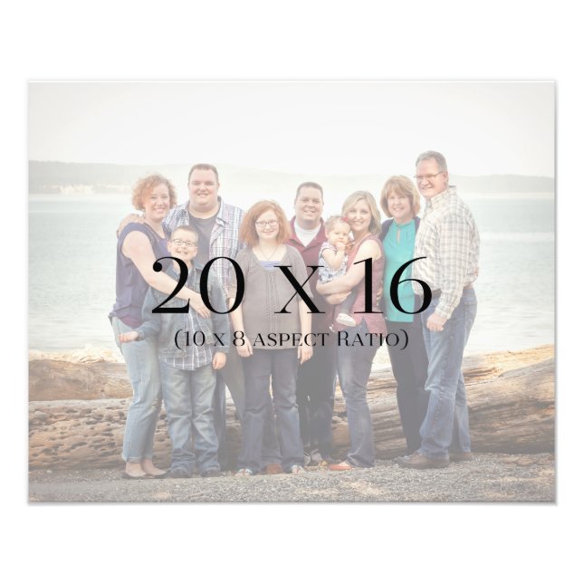 Family Photos 20x16 TEMPLATE Photo Print (Front)