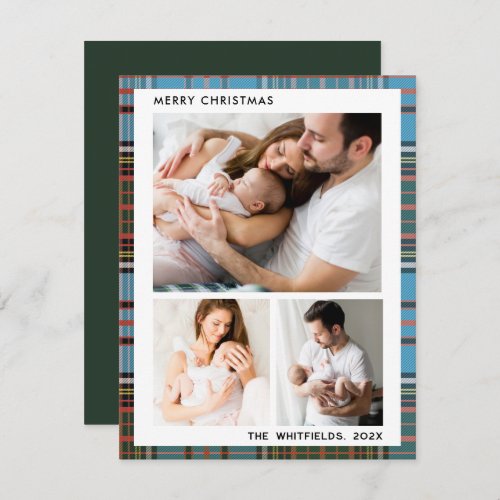 Family Photos Berries Christmas Holidays Tartan Note Card