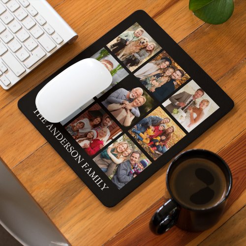 Family Photos Collage _ Choose Your Color Mouse Pad