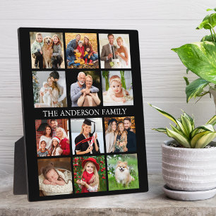 Family Photos Collage - Choose Your Color Plaque