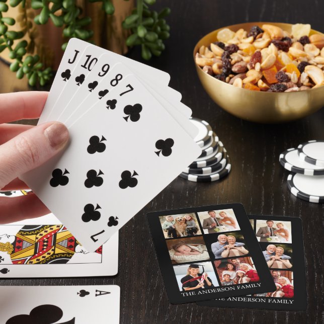 Family Photos Collage - Choose Your Color Poker Cards (In Situ)