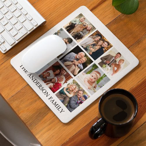Family Photos Collage Mouse Pad
