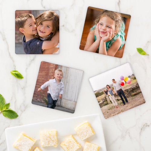 Family Photos Create Your Own Coaster Set