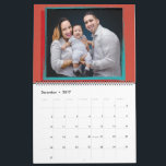 Family Photos Create Your Own Photo Calendar<br><div class="desc">Brighten up your office, kitchen, dorm room, bedroom or workplace with this modern and colorful personalized photo calendar. Have fun adding your favorite photos of your dog, cat, pet, family and friends. Colorful frames accent your black and white and color photos. Makes a nice holiday gift and teacher appreciation calendar....</div>