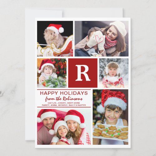 Family Photos DYI Christmas or New Year Holiday Card