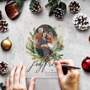  Family Photos Green Leaves Joyful Christmas