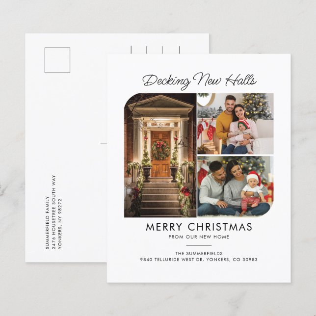 Family Photos Holiday Address Moving Announcement (Front/Back)