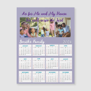 family photos magnet calendar card