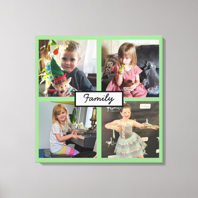 Family Photos Personalized  Canvas Print (Front)