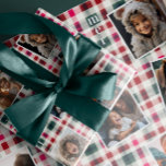 Family Photos Plaid Christmas | Happy Merry Joyful Wrapping Paper<br><div class="desc">Unique and memorable personalized family photo Christmas wrapping paper. Create custom wrapping paper & personalized gift wrap for all occasions. When you give a present wrapped in custom wrapping paper, it is sure to put a smile on everyone's face! Display your family photos or multiple generations of photos. Add your...</div>