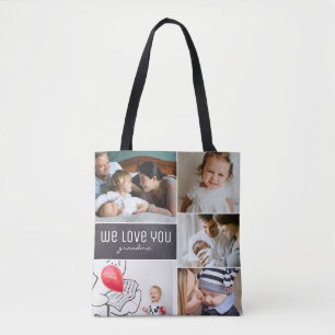 Family Photos We Love you Grandma Tote Bag