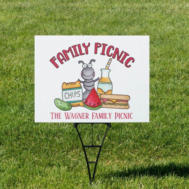 family picnic reunion add text  sign (Insitu)