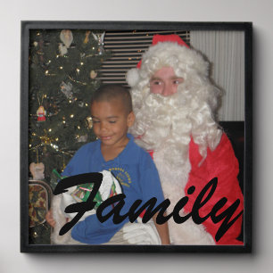 Family Picture - On Black Peel And Stick Photo Tile