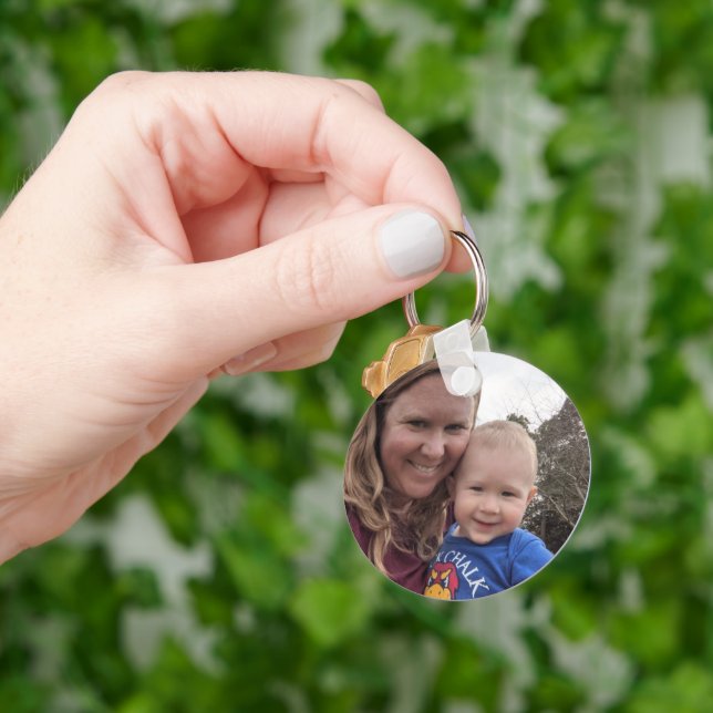 Family Picture Personalized Keychain (Hand)